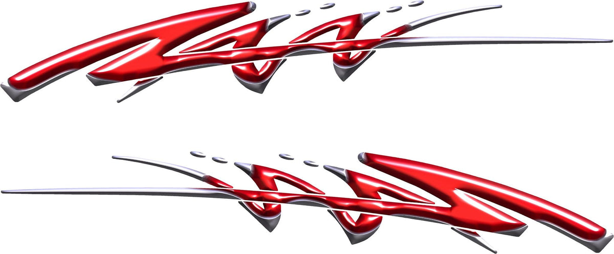 red stripes vinyl decals kit for truck